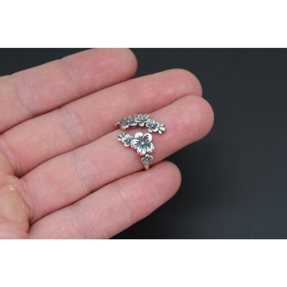 Sterling Silver Adjustable Cherry Ring - image 5